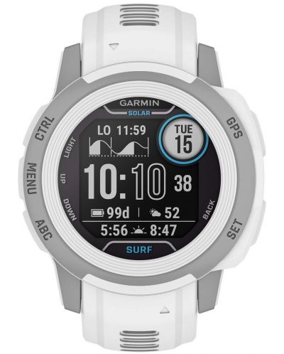 Смарт часовник Garmin - Instinct 2 S Solar Surf, 40mm, сив - 1